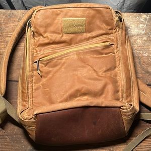 Goruck GR1 “Heritage” Bush brown, waxed canvas backpack
